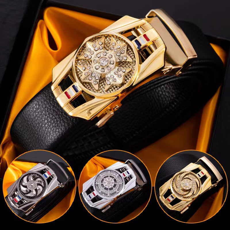 men's belt automatic buckle trembles fast hand explosion casual Joker simple fashion wholesale generation hair