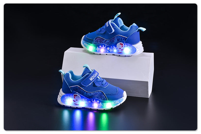 Light-Up Spring & Fall Mesh Comfortable and Lightweight Casual Light-Up Shoes for Small and Medium-Sized Children