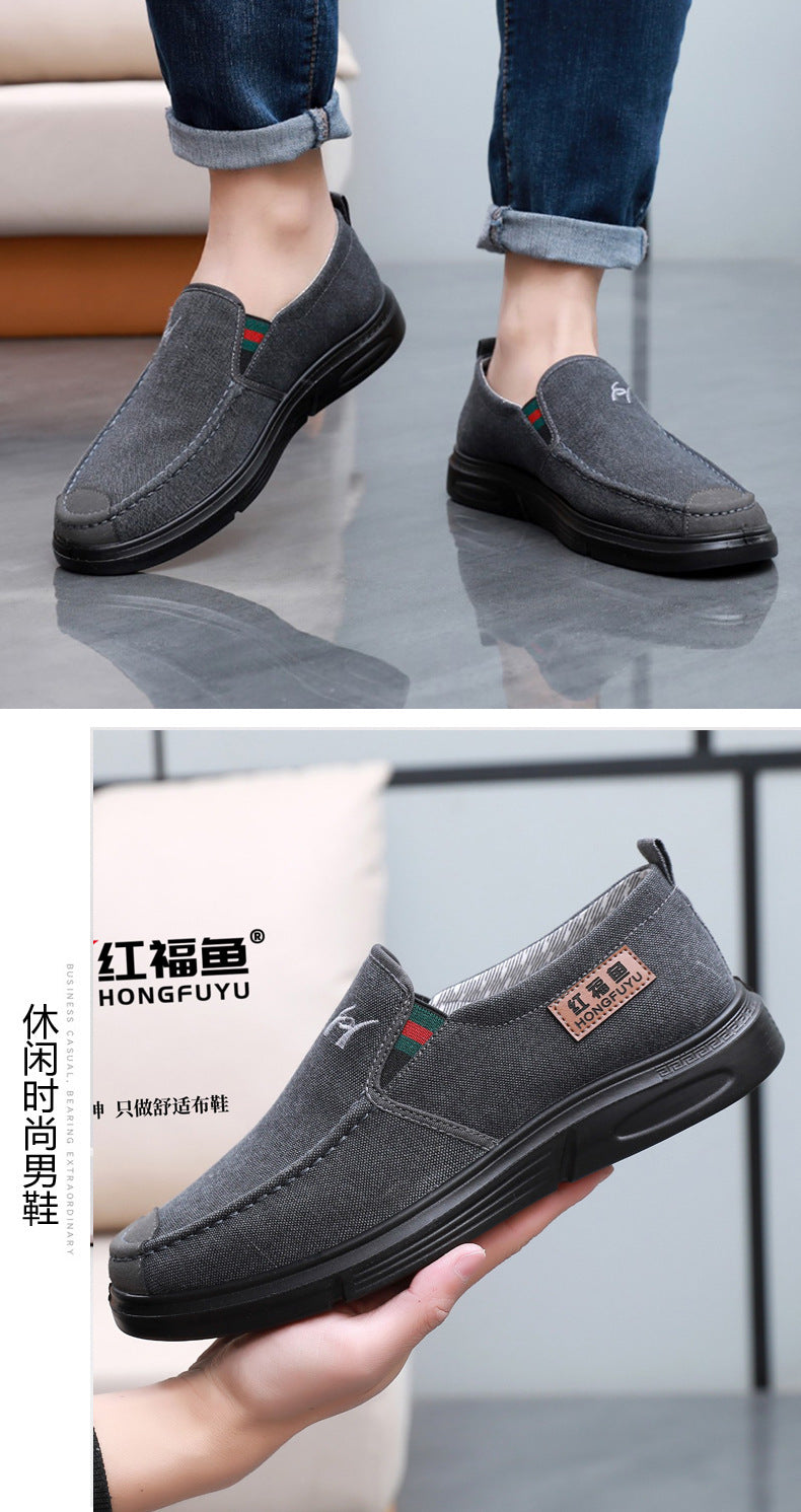 Spring Shoes for the Elderly, Men's Old Beijing Cloth Shoes, Men's Middle-Aged and Elderly Middle-Aged Men's Dad Shoes, Soft Soles and Durable