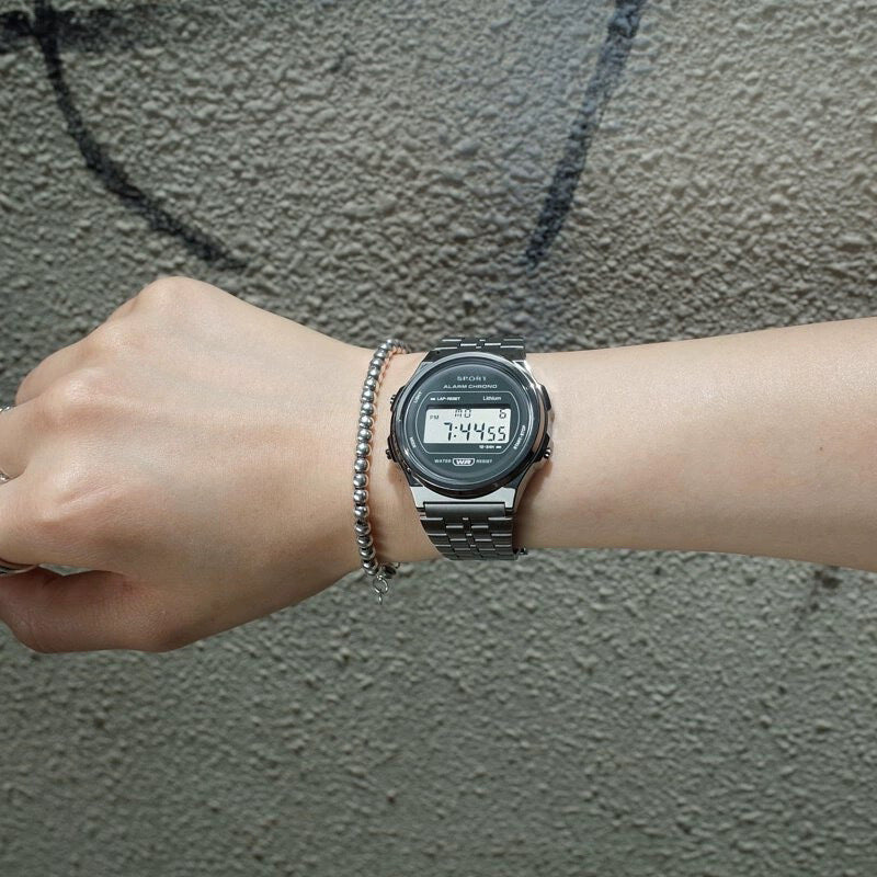 ultra-thin watch WR F92W steel band A159 new round fashion watch multi-function electronic watch.🔥🔥🔥