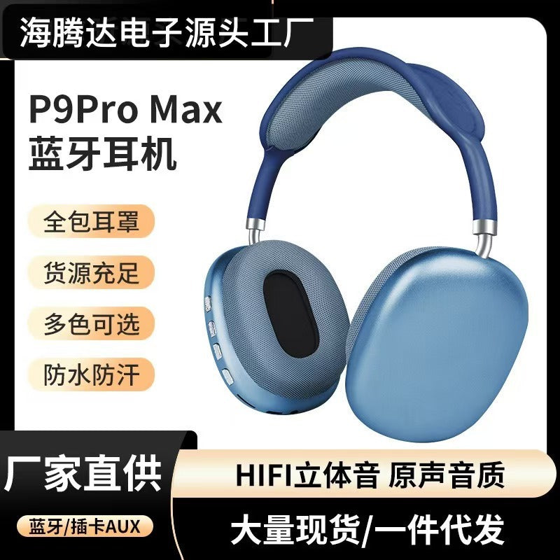 Cross-Border Foreign Trade P9 Pro Max Bluetooth Headphones Wireless Noise-Canceling Headphones Over-Ear Headset Huaqiangbei Wholesale