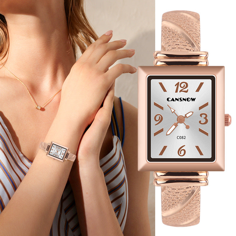 Women's Watch All-match golden bracelet personality fashion bracelet quartz watch for women