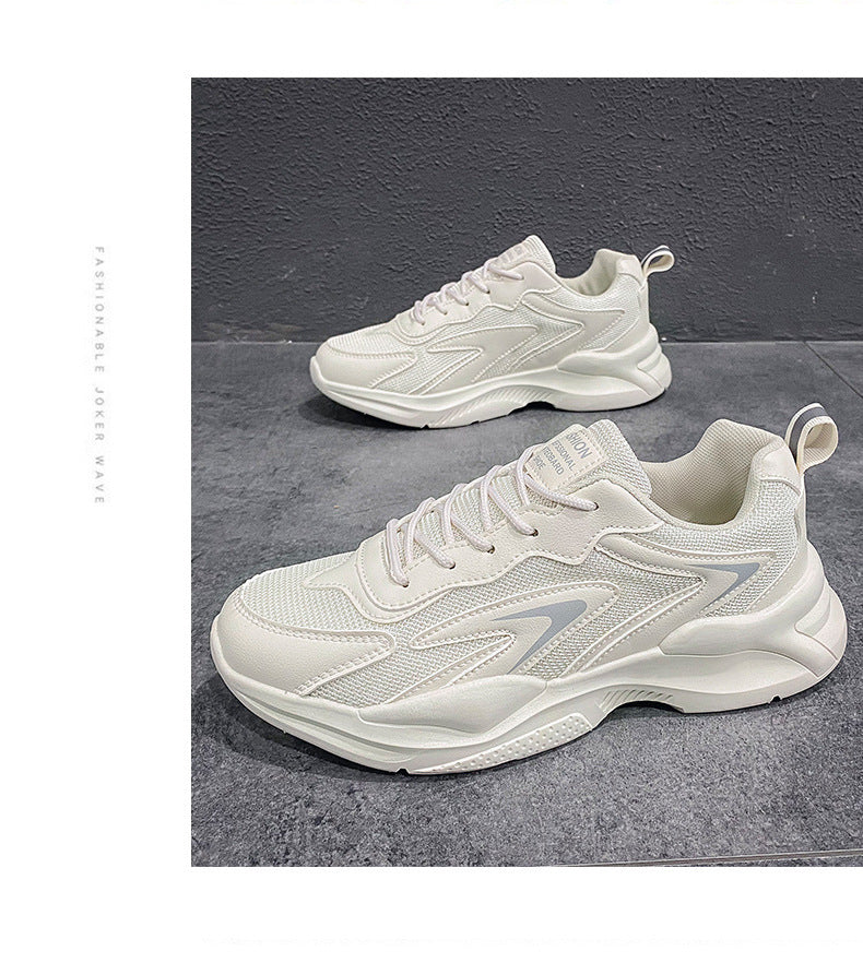 Men's Dad Shoes 2023 Spring Breathable Running Sneakers Thick-Soled Student Men's Shoes Trendy Versatile Mesh Casual Shoes