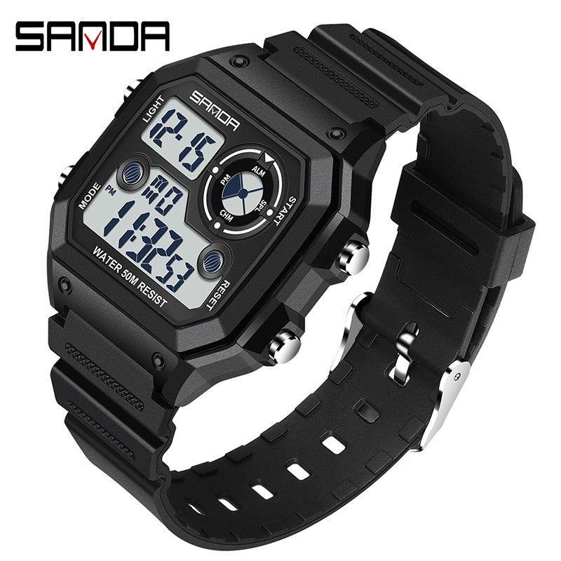🔥🔥🔥🔥 Luminous Waterproof Alarm Watch Simple Transparent Sports Watch