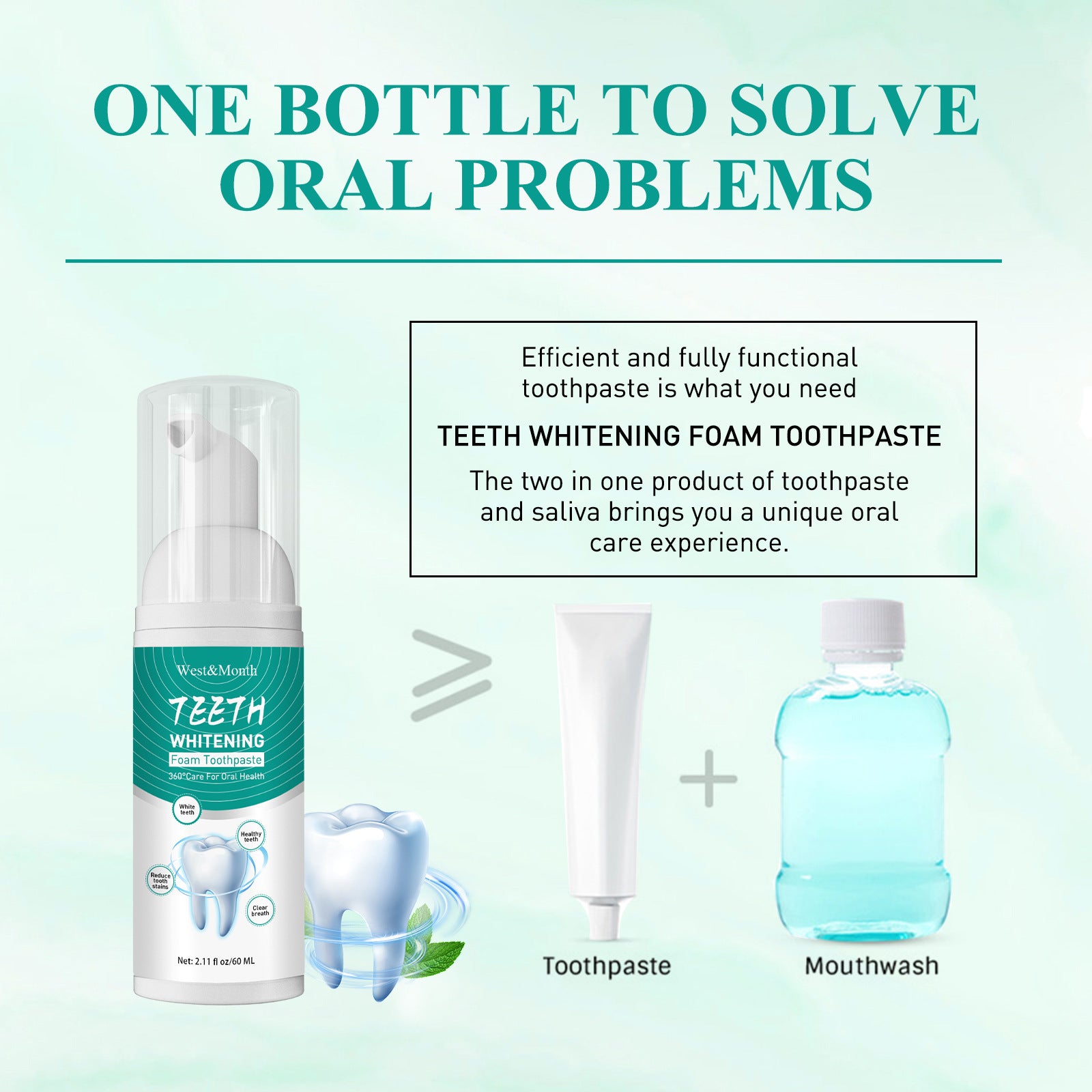 Whitening Foam Toothpaste Cleansing Prevent Cavities Remove Plaque Protect Gum Oral Health Freshen Breath Teeth Repairing Mousse
