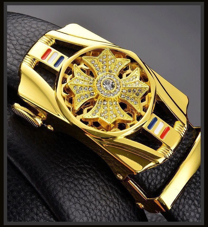 men's belt automatic buckle trembles fast hand explosion casual Joker simple fashion wholesale generation hair