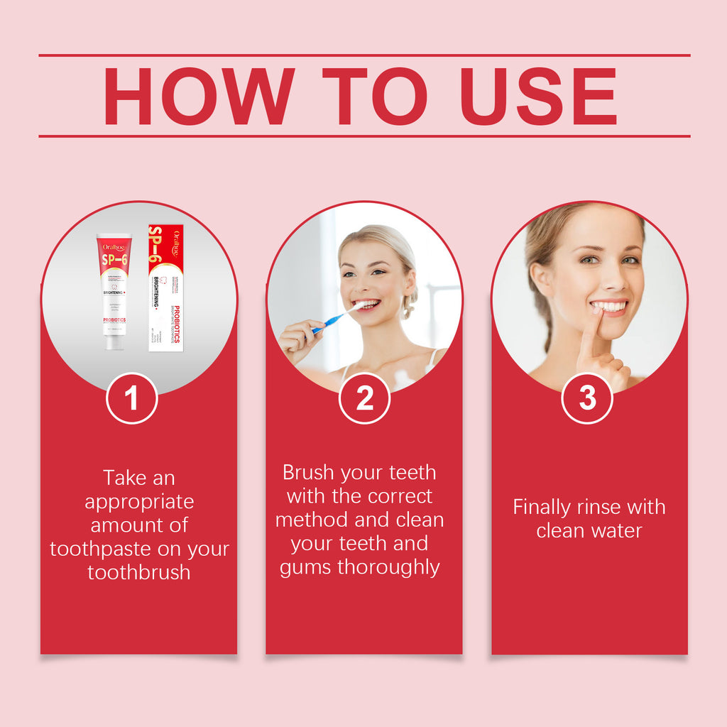 SP6 Probiotic Brightening Toothpaste Remove Plaque Stains Keep Fresh Breath Preventing Periodontitis Oral Teeth Care Toothpastes