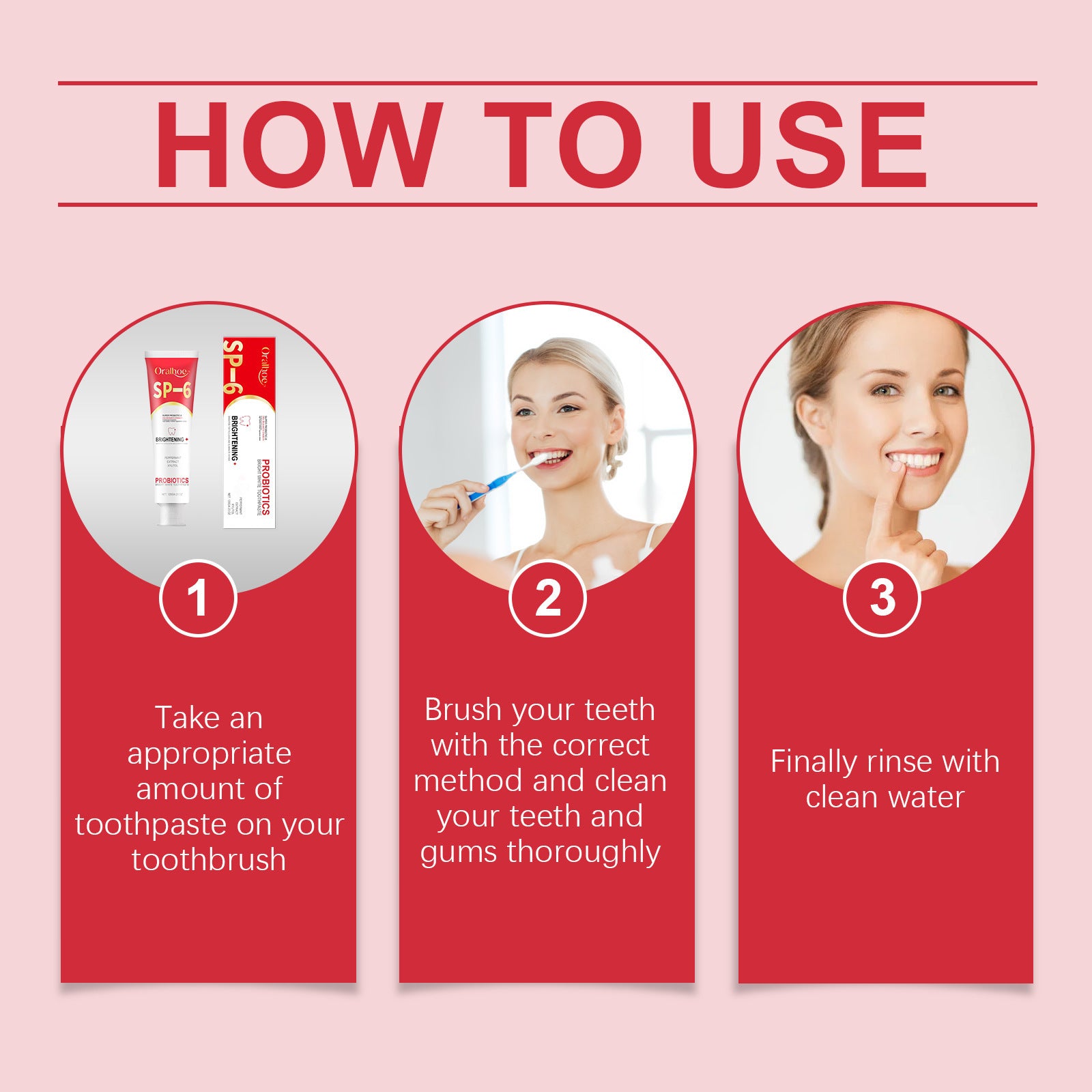 SP6 Probiotic Brightening Toothpaste Remove Plaque Stains Keep Fresh Breath Preventing Periodontitis Oral Teeth Care Toothpastes