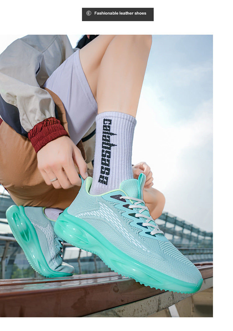 Men's Sports Shoes 2025 New Model Full-Length Air-Cushioned Running Shoes Men's Non-Slip Shock-Absorbing Casual Fashion Trendy Dad Shoes Men