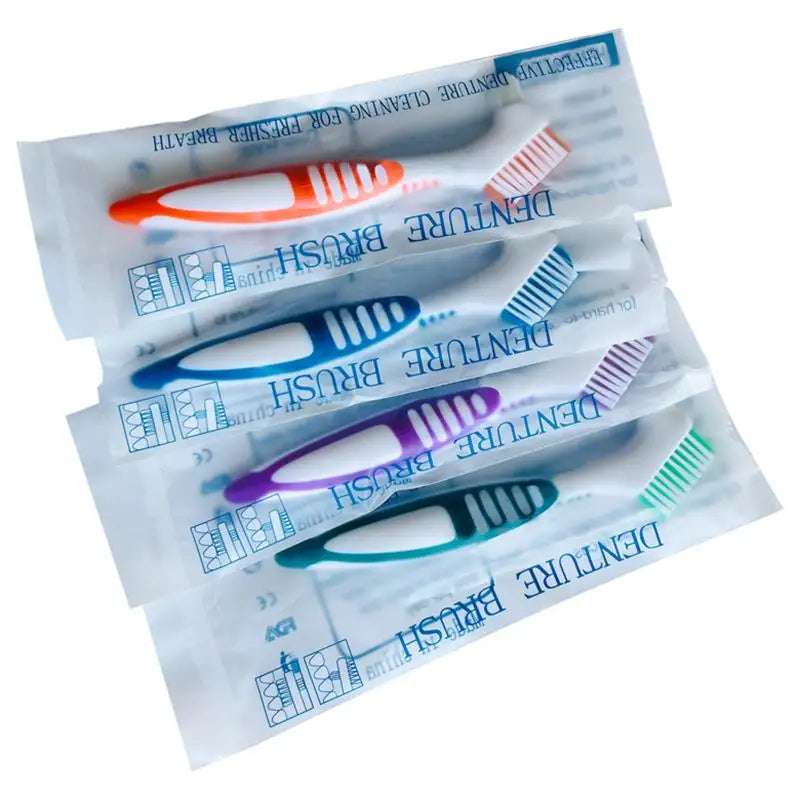 Denture double-sided toothbrush cleaning brush, denture brush, invisible braces orthodontic retainer, descaling brush, 1 piece