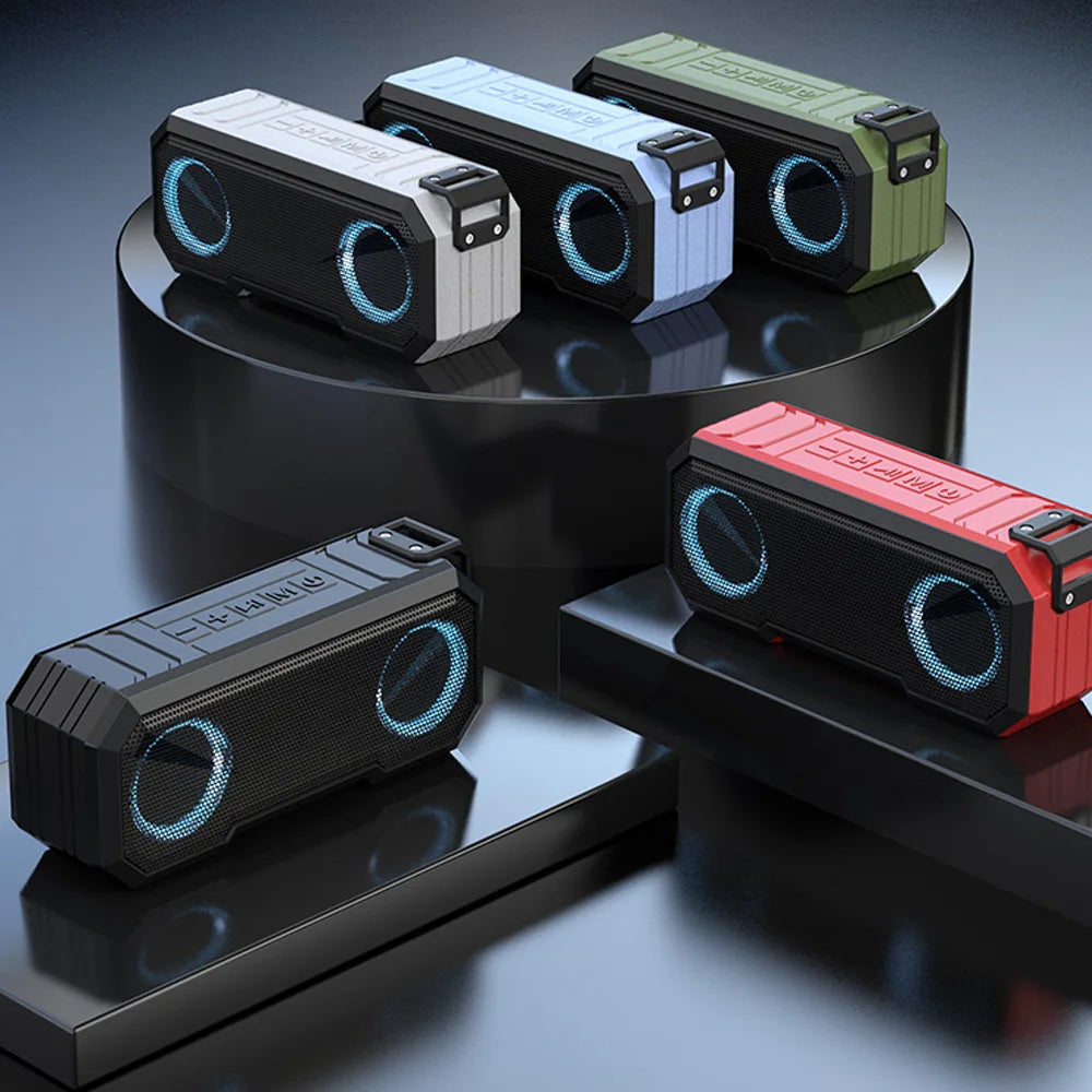 Portable Bluetooth Speaker Wireless TWS Stereo Bass IPX7 Waterproof Loudspeaker FM Radio 12H Playtime