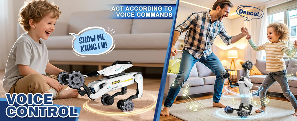 AI Simulation Robot Dog Intelligent Machine Dog Voice Command APP Control Programming Interactive Performs Acrobatics Robot Dog