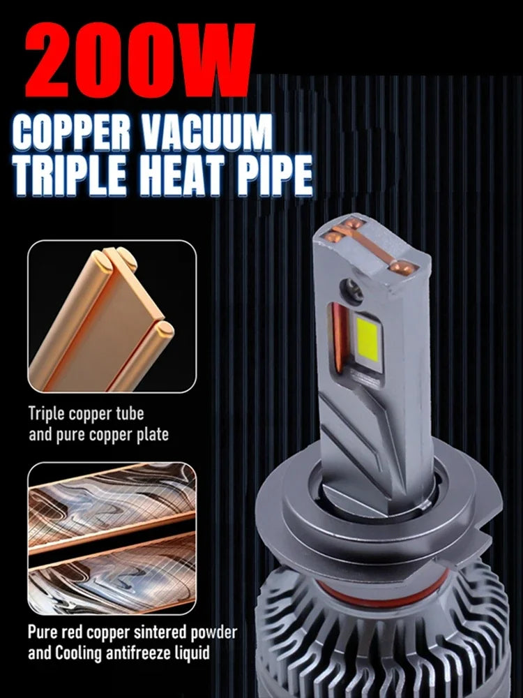 X8 240W LED Headlights 30000LM High Brightness Car Fog Light 4300K 6000K 3000K 3 Color Compatible with H7 H1 H11 9005 H4 12V 24V