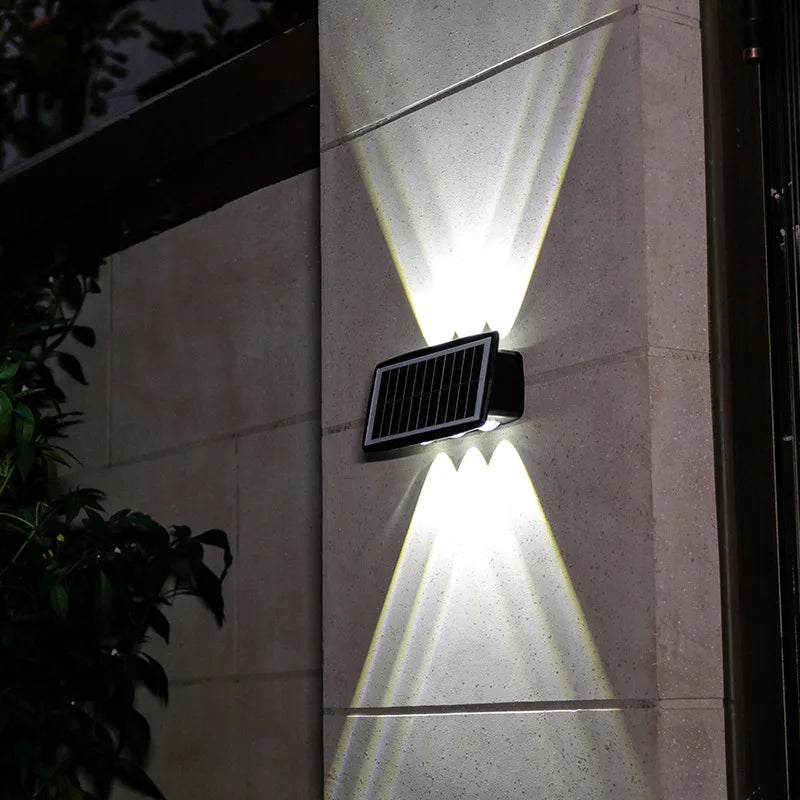 Solar Wall Lamp Led Outdoor Waterproof Decoration Garden Lamp Up And Down Luminous Lighting for Wall Porch Balcony Garden Street