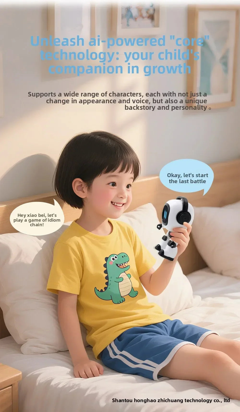 New AI Interactive Desk Robot with Voice Recognition Feature Talking Companion, Learning Games, Educational Toy for Kids