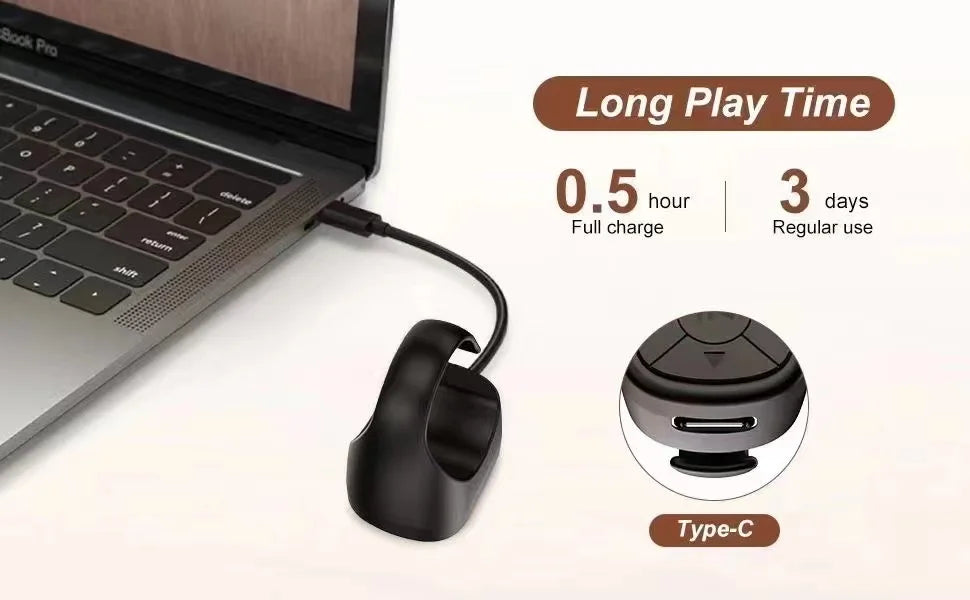 TikTok Scrolling Ring Bluetooth Remote Control Page Turner Camera Shutter Video Music Controller for iPhone iPad Android