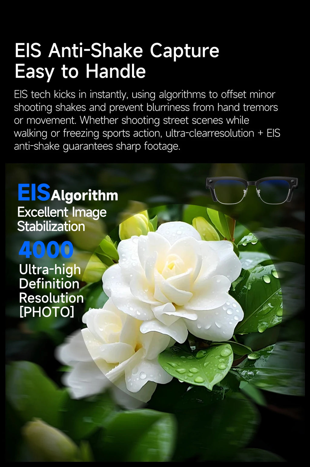 2026New AI Smart Glasses 120+Language Translation 800W Pixel Camera Video Music Player Call Business 8K Color Change Glasses Men