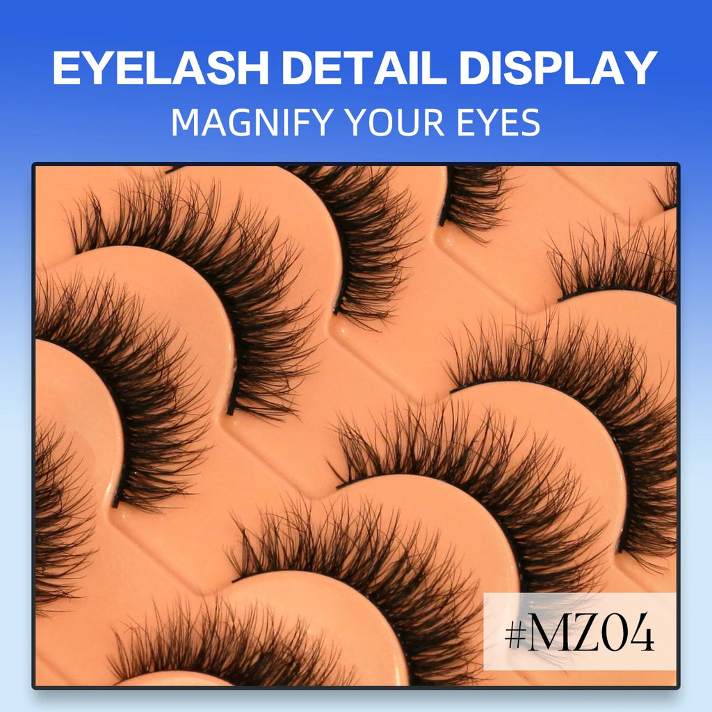 GROINNEYA Fluffy Eyelashes Cat Eye Style Long Lasting Dramatic 3D Faux Mink Eyelashes Volume Thick Long lashes Extension