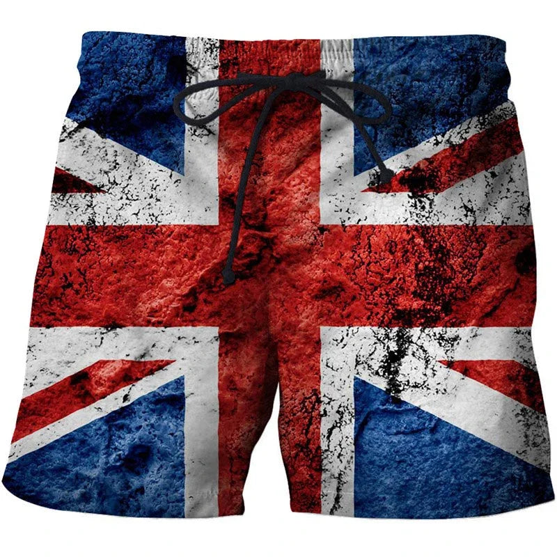 Men's Swimwear Shorts American Flag  USA Flag Swimsuit Sports Pants