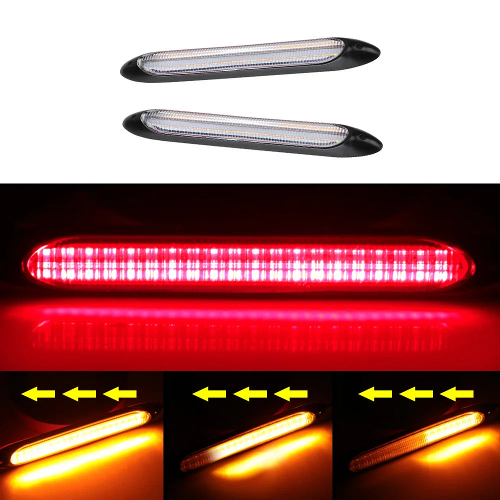 Car DRL Daytime Running Light Car Streamer Flow Day Light Auto Headlight Sequential Strip 2 Pcs/set