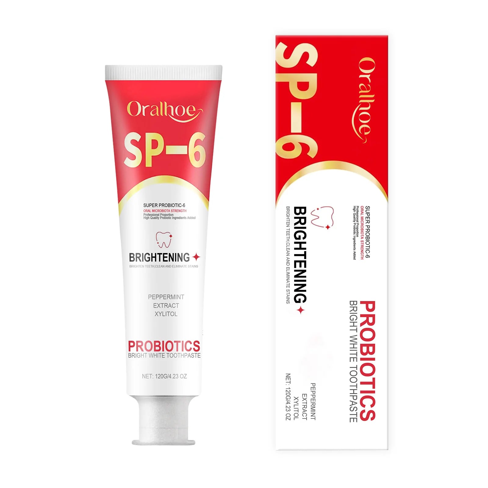 SP6 Probiotic Brightening Toothpaste Remove Plaque Stains Keep Fresh Breath Preventing Periodontitis Oral Teeth Care Toothpastes