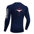 Men's Rash Guard Anime Manga Print Gym Compression Shirt