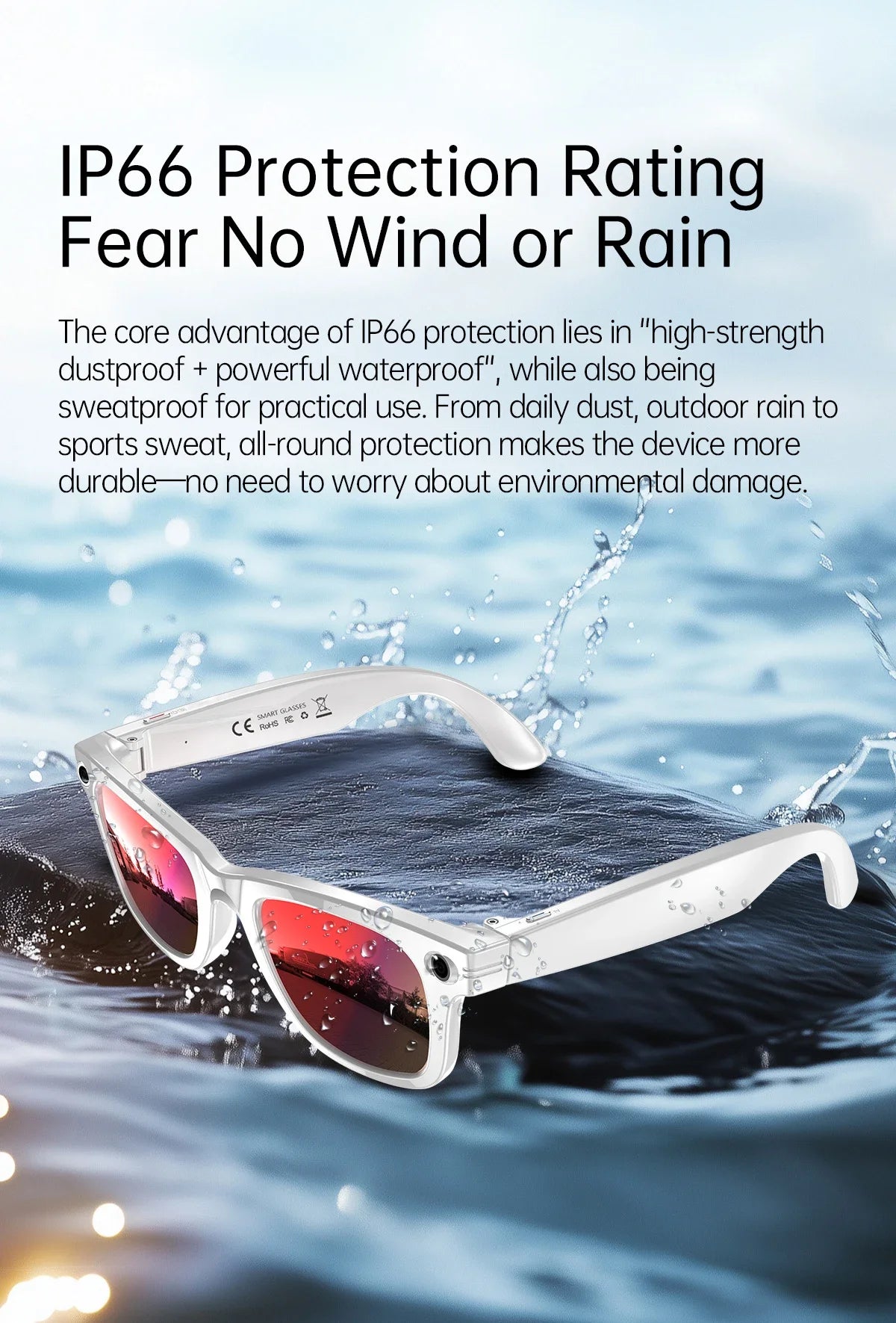 AI Smart Glasses 1080P HD Camera Recording 13MP Lens Real Time Translation GPT Voice Assistant Anti Shake Eyewear Smart Glasses