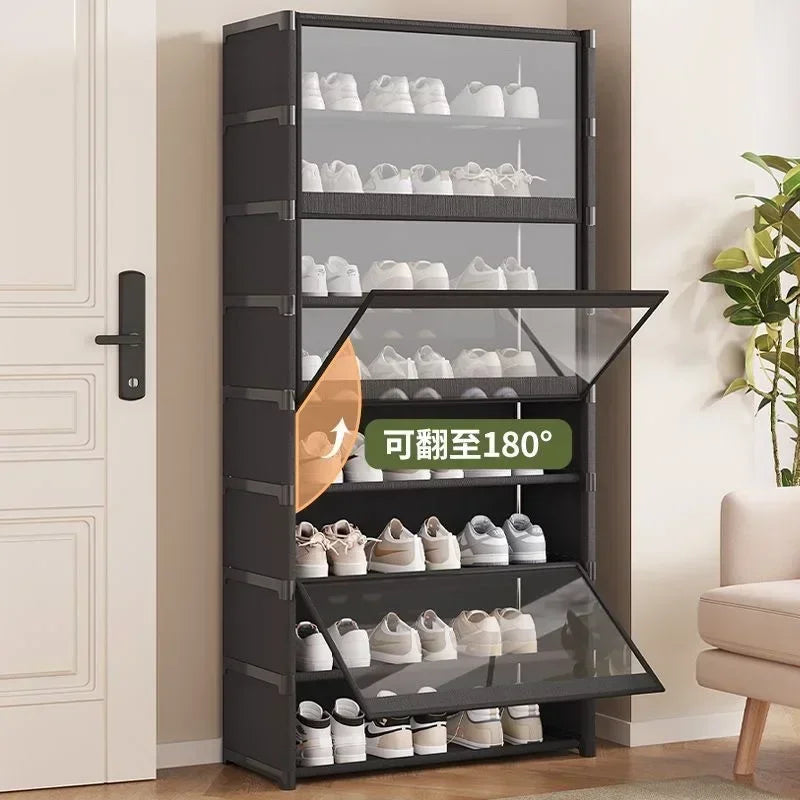 Transparent Multilayer Dustproof Shoe Cabinet Small Space Storage Rack Spacious Organizer Shelf Home Shoe Tidy Storage Solution