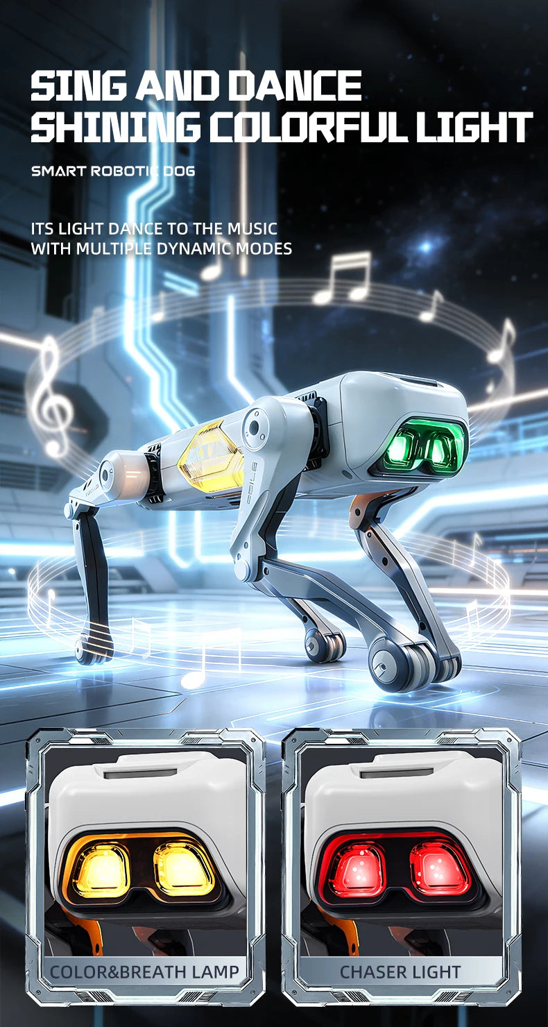 NEW AI RC Smart Robot Dog, Voice & APP Control, Programming, Dancing, Singing, 1200mAh Battery，for Kids Gift & Companion