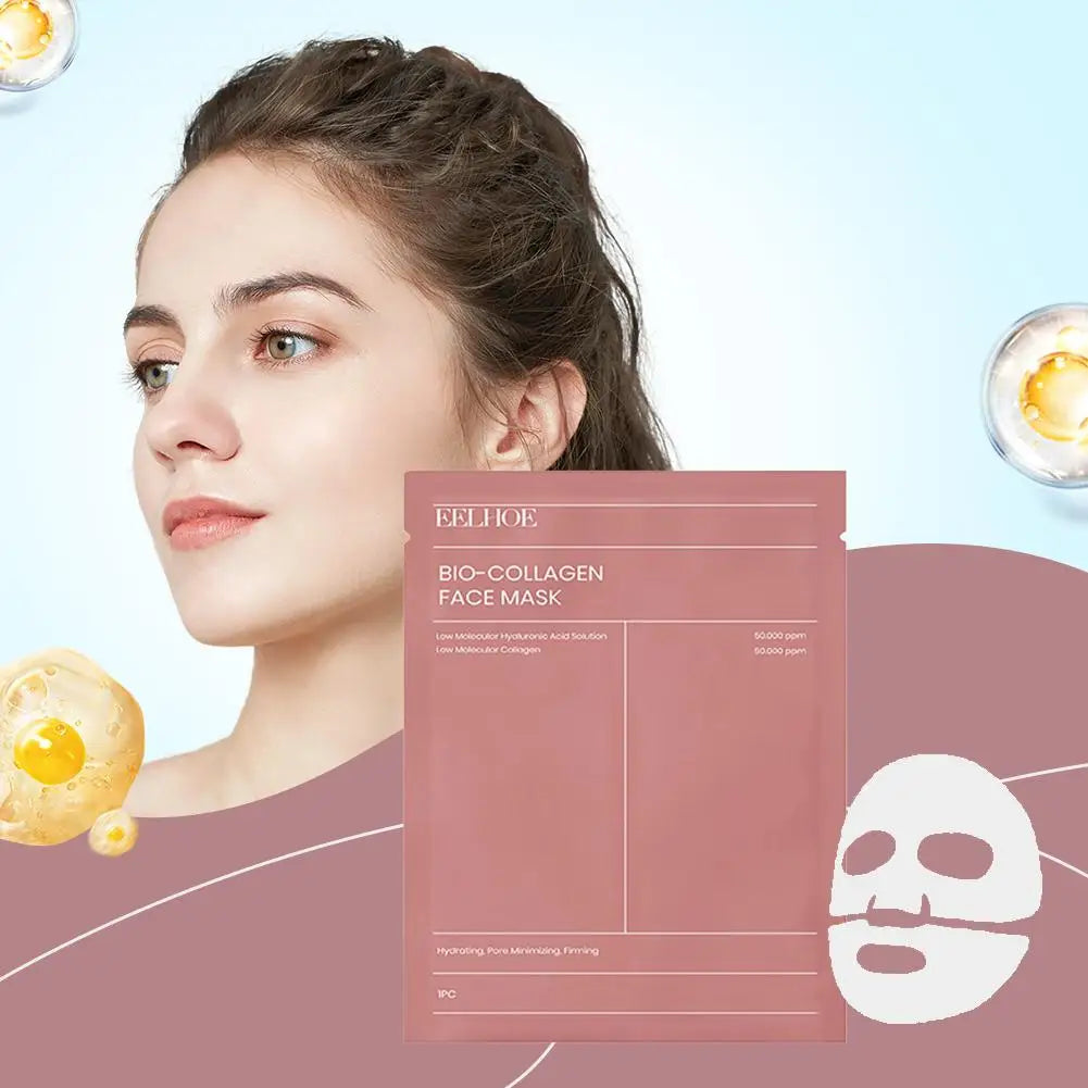 Bio-Collagen face Mask Hydrating Overnight Hydrogel Moisturizing Facial Mask VC Whitening Anti aging Skincare 1/2/5pcs