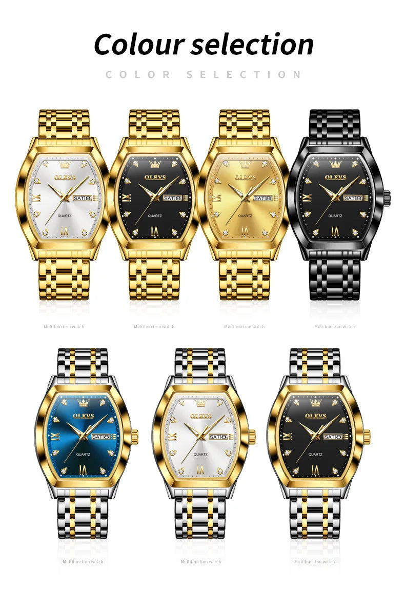 Luxury 🔥🔥 OLEVS 5528 Mens Watch Original Brand Business Quartz Watch Waterproof Luminous Watch For Man