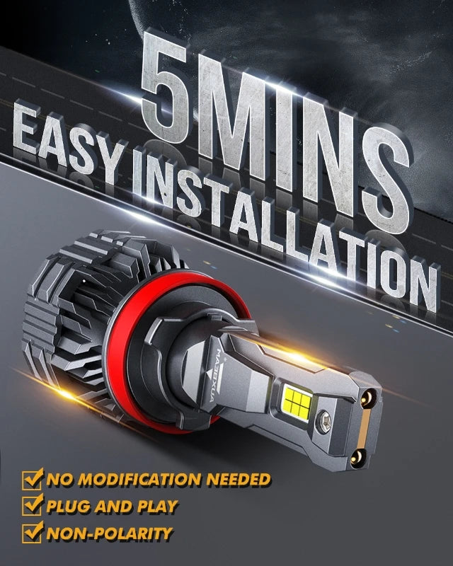 AUXBEAM 110W LED Headlight Bulbs H4 H7 H11 H13 9005 9006 9007 9012 6500K LED Bulbs Canbus Headlamp Bulbs