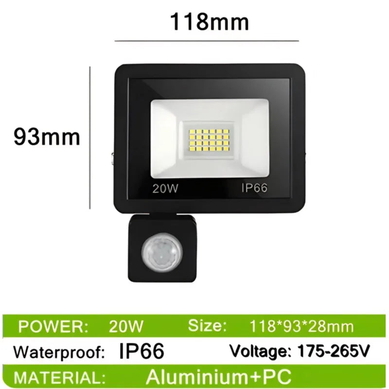 Solar Flood Lights 50-500W Solar Powered Spotlight Outdoor Waterproof IP67 Villa Street Lighting Adjustable Angle Remote Control