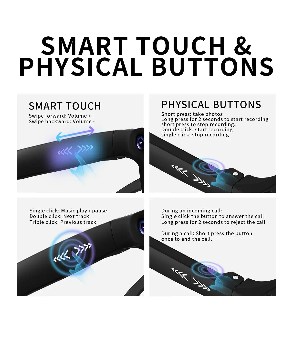 2026 New AI Smart Glasses 800W HD Supports Live Broadcast Shooting and Recording Audio and Video Call Translation Smart Glasses