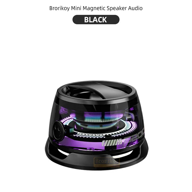Wireless Bluetooth Speaker Gift Magnetic Bracket Portable High-sound Quality TWS interconnected LED Color Light Mini Speaker