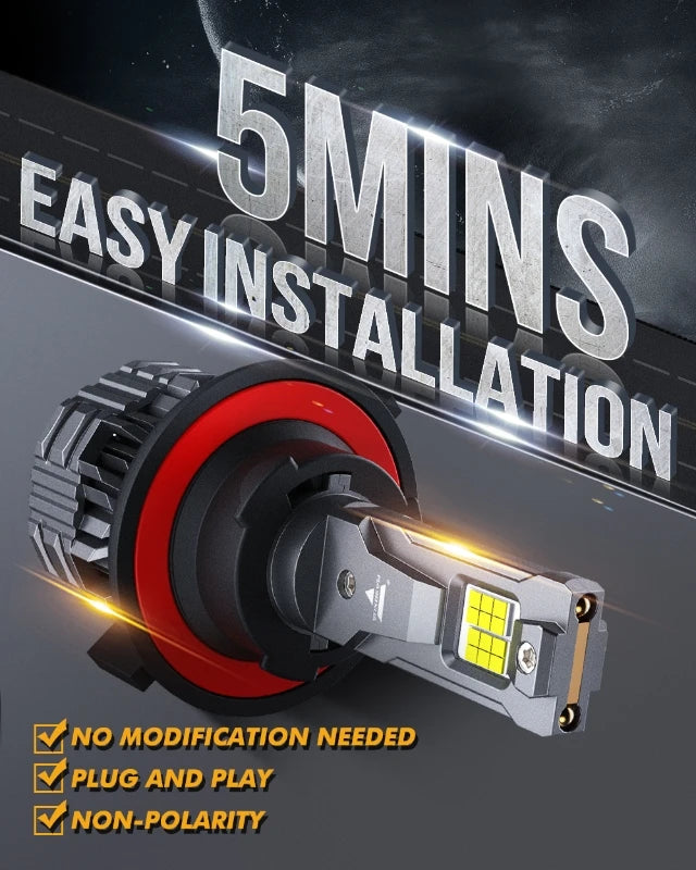 AUXBEAM 110W LED Headlight Bulbs H4 H7 H11 H13 9005 9006 9007 9012 6500K LED Bulbs Canbus Headlamp Bulbs