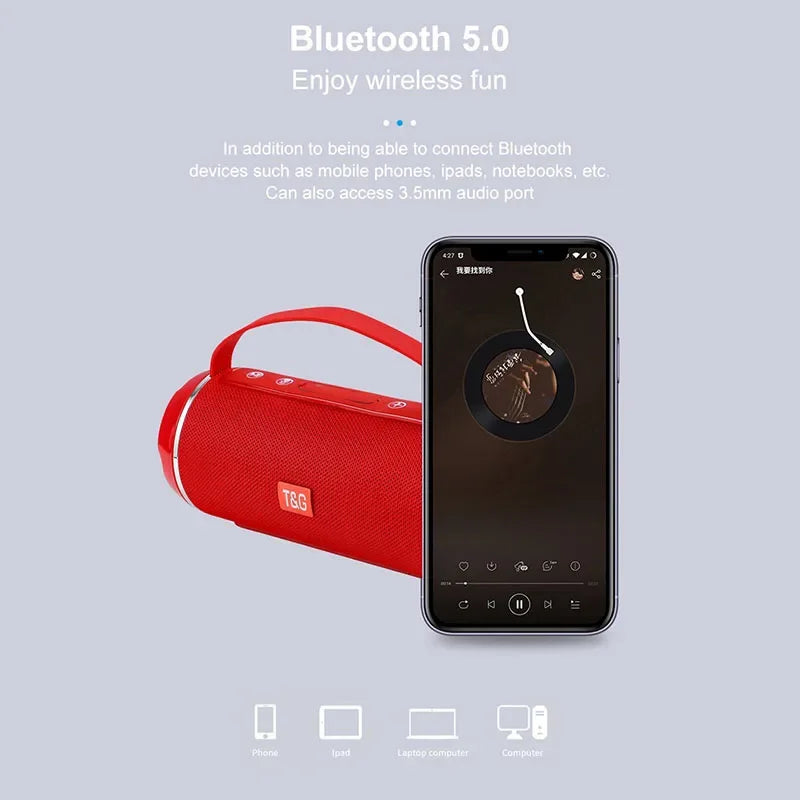 New Bluetooth Speaker TWS Wireless Powerful Box Portable Outdoor Speakers Waterproof Subwoofer 3D Stereo Sound HandsFree Call