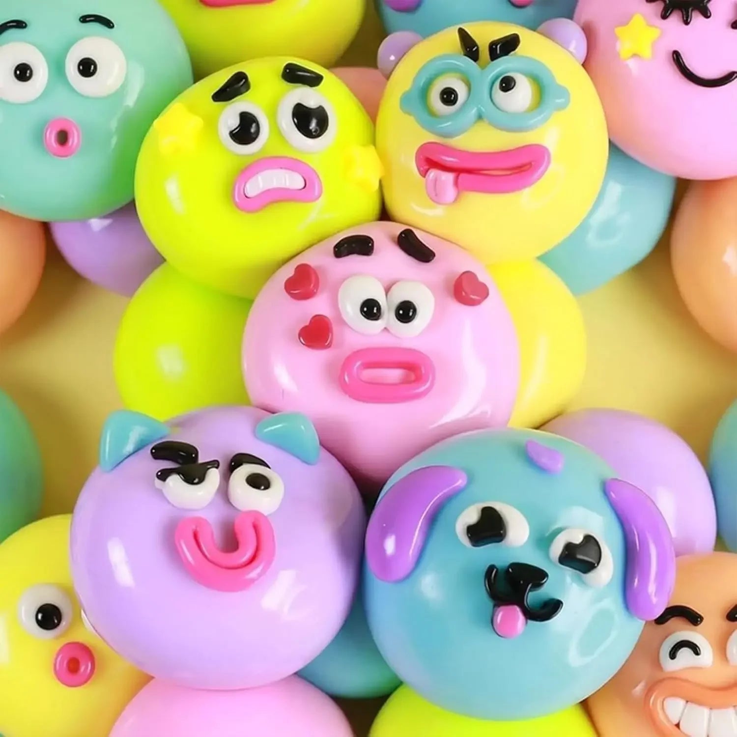 Smushers Squishy, Cute Easy Squeezy Squishy Funny Face Swap Fidget Balls for Adults Anxiety Relief, Fun Sensory Gifts
