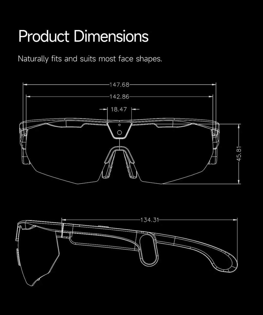 2026New AI Smart Glasses 1200P Camera 4K Anti-Shake Cycling Waterproof Goggles AI Voice Translator Call Open Ear Smart Sunglasse