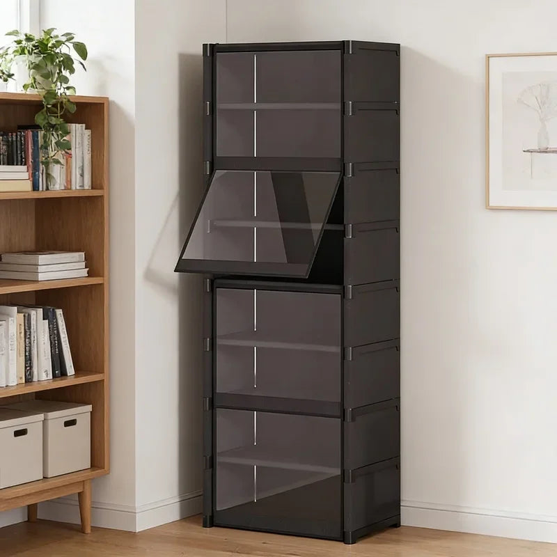 Transparent Multilayer Dustproof Shoe Cabinet Small Space Storage Rack Spacious Organizer Shelf Home Shoe Tidy Storage Solution