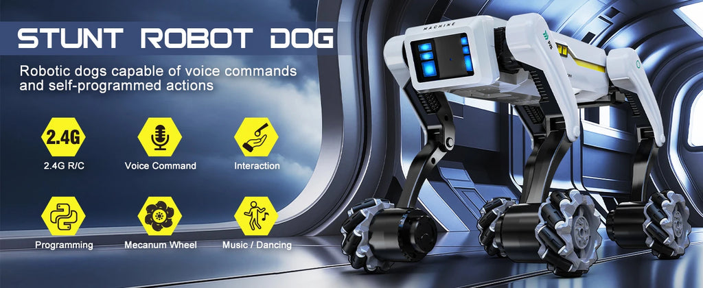 AI Simulation Robot Dog Intelligent Machine Dog Voice Command APP Control Programming Interactive Performs Acrobatics Robot Dog
