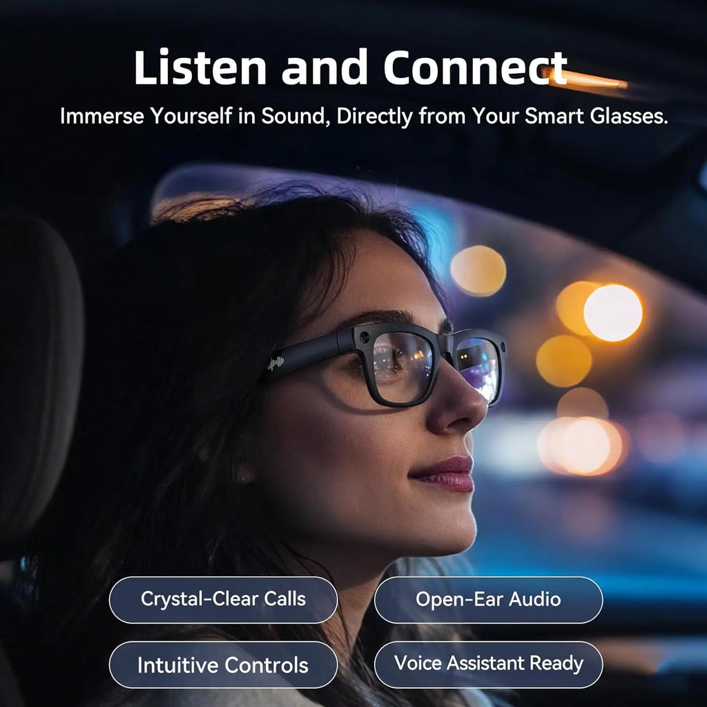 2026 AI Smart Glasses AI Translation 800W HD Camera 4K Shooting Image Bluetooth Call Recording Music Smart Sunglasses 2026 New