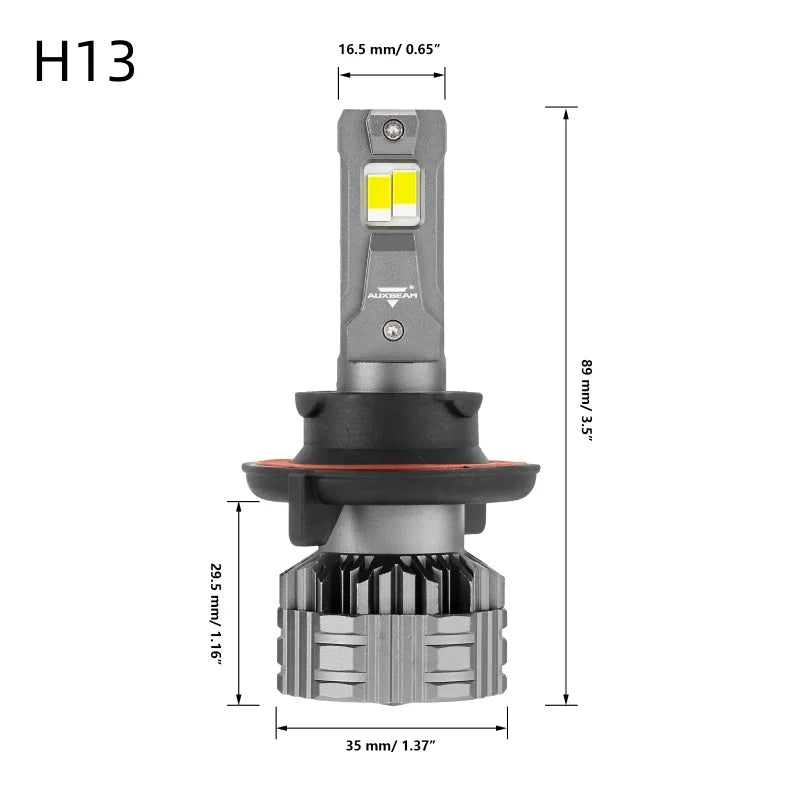AUXBEAM 110W LED Headlight Bulbs H4 H7 H11 H13 9005 9006 9007 9012 6500K LED Bulbs Canbus Headlamp Bulbs