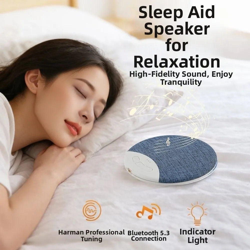 Bluetooth 5.3 Under Pillow Bluetooth Speaker HiFi Stereo Sound 3-Level Timer Wireless Sleeping Speaker Ultra-Thin