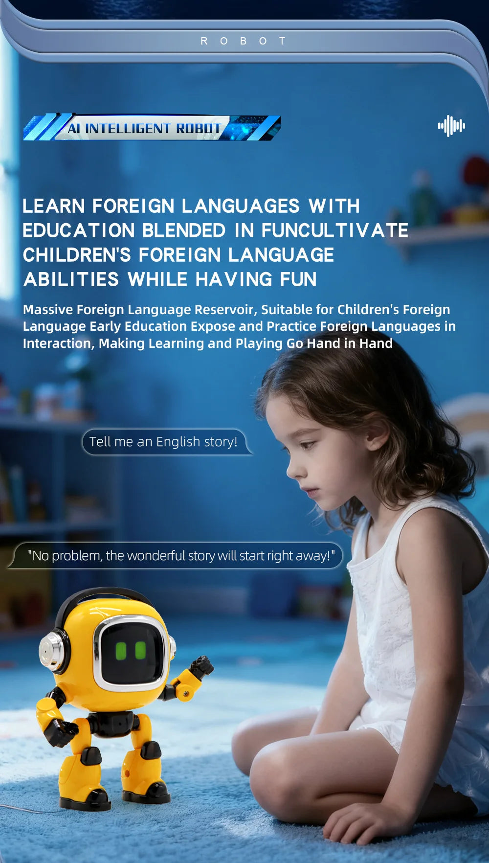 Deepseek Smart Ai Voice Rc Robot Voice Control Life Assistant Interactive Daily Life Helper Toy For Boys Kids Play Companion