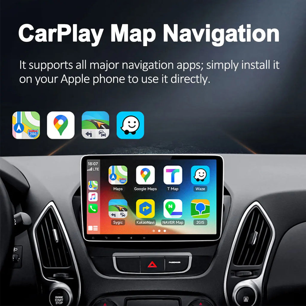 Smart 2in1 AI Box For Car With Wired CarPlay Car Intelligent Systems Wireless CarPlay Dongle Wireless Android Auto Adapter