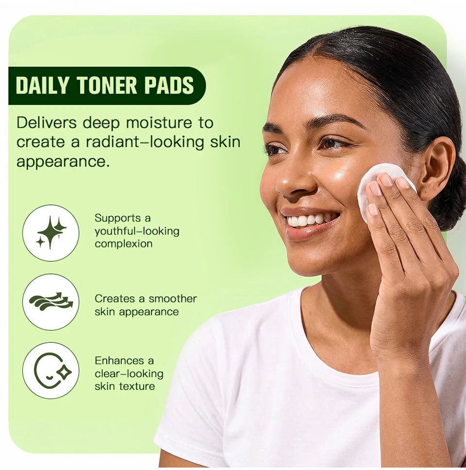 Toner Pads 100 Count Toning & Brightening Face Pads Remove Dark Spots Wrinkles & Dull Skin Hydrating Facial ,Snail Mucin Care