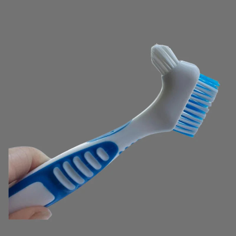 Denture double-sided toothbrush cleaning brush, denture brush, invisible braces orthodontic retainer, descaling brush, 1 piece