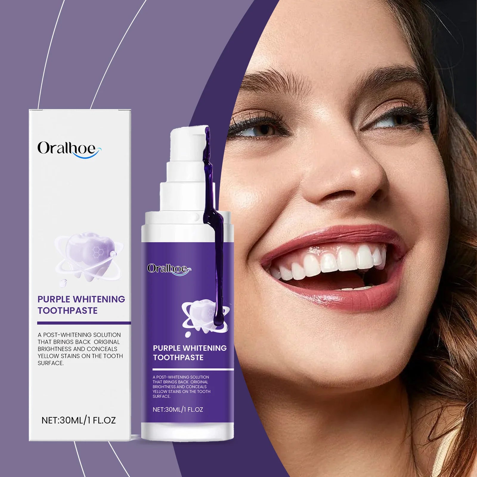 Whitening Purple Toothpaste Dental Color Corrector