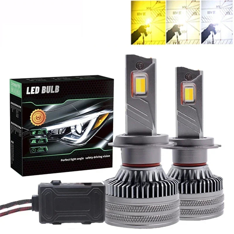 X8 240W LED Headlights 30000LM High Brightness Car Fog Light 4300K 6000K 3000K 3 Color Compatible with H7 H1 H11 9005 H4 12V 24V
